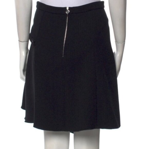 CARVEN ASYMMETRIC BLACK EMBELLISHED FLARED SKIRT M - Picture 10 of 13